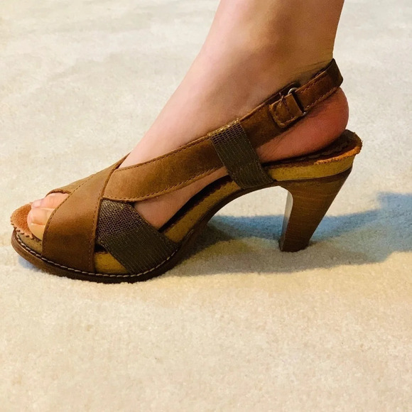 Neosens Sandals Slingback made in Spain leather straps size 36 - Picture 2 of 16